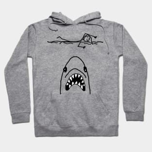 Stick Fig Shark Attack Hoodie